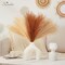 Boho Pampas Grass Home Decor – 17.7" Artificial Pampas Grass Bouquet (6pcs) Fall Faux Pampas Stems for Living Room, Vase Fillers, Wedding & Party Table Centerpieces